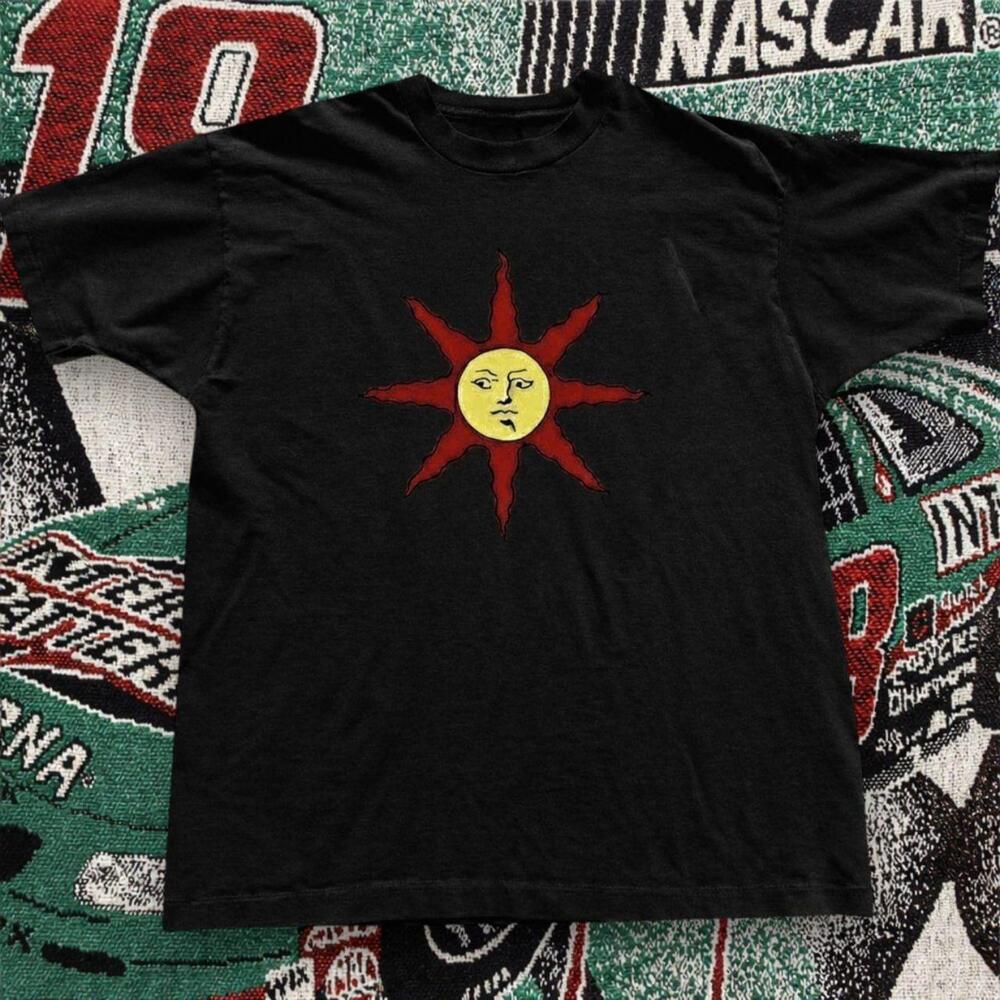 Sun Face Graphic Tee Black Unisex